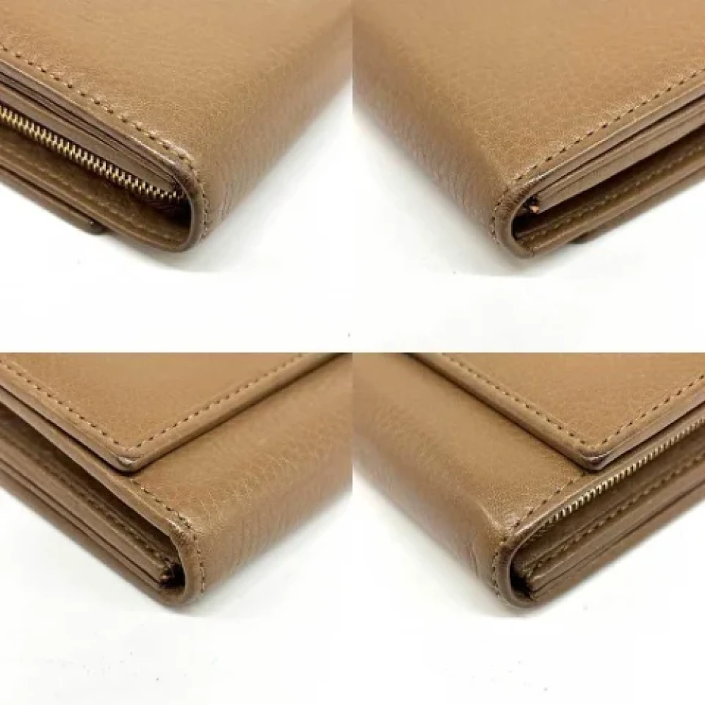 Gucci Vintage Pre-owned Leather wallets Brown Dames