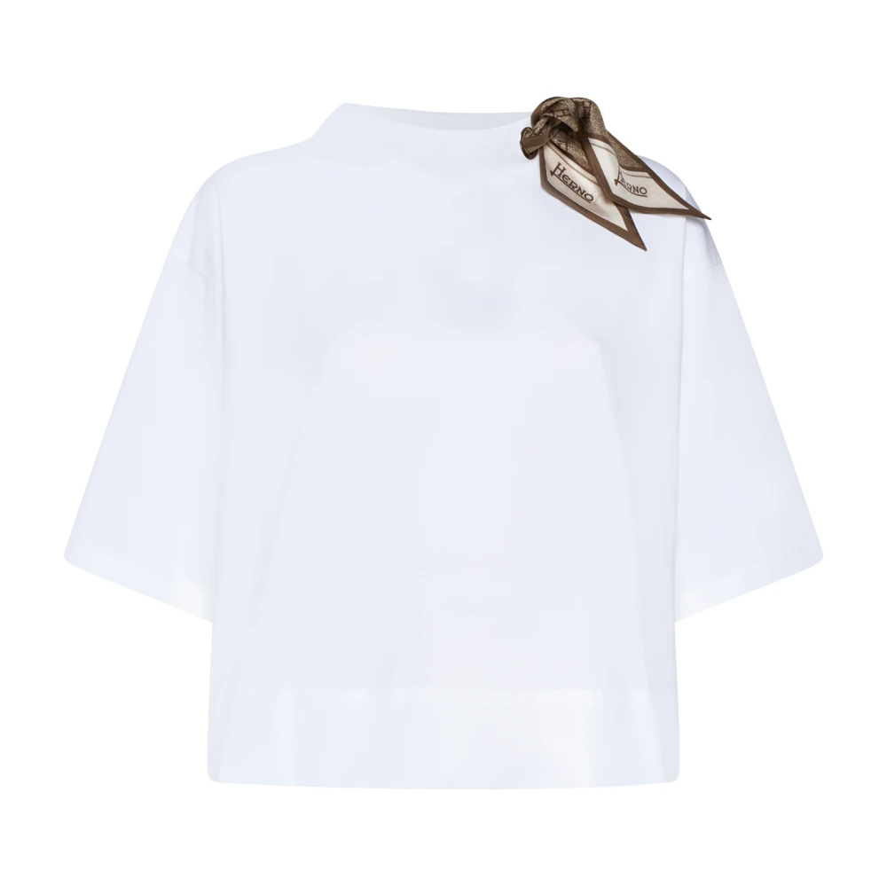 Herno Witte T-shirts en Polos White Dames