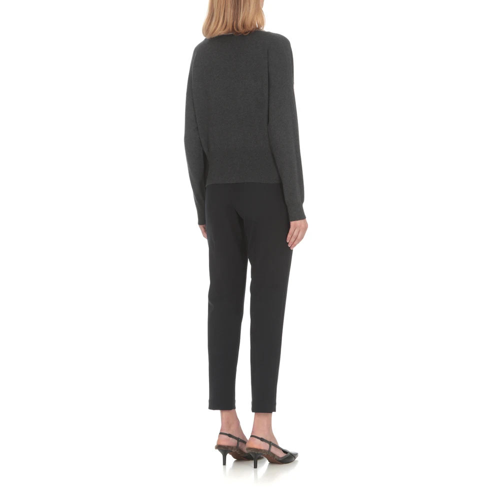 BRUNELLO CUCINELLI Stijlvolle Blauwe Wol Cropped Broek Blue Dames