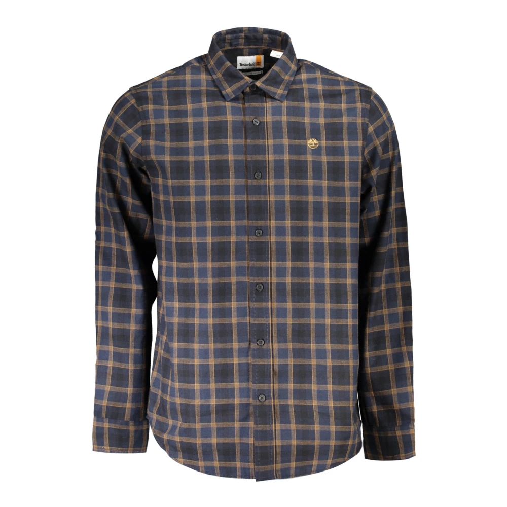 Timberland Men's Blue Plaid Long Sleeve Shirt - Casual Shirts - S - Shirts