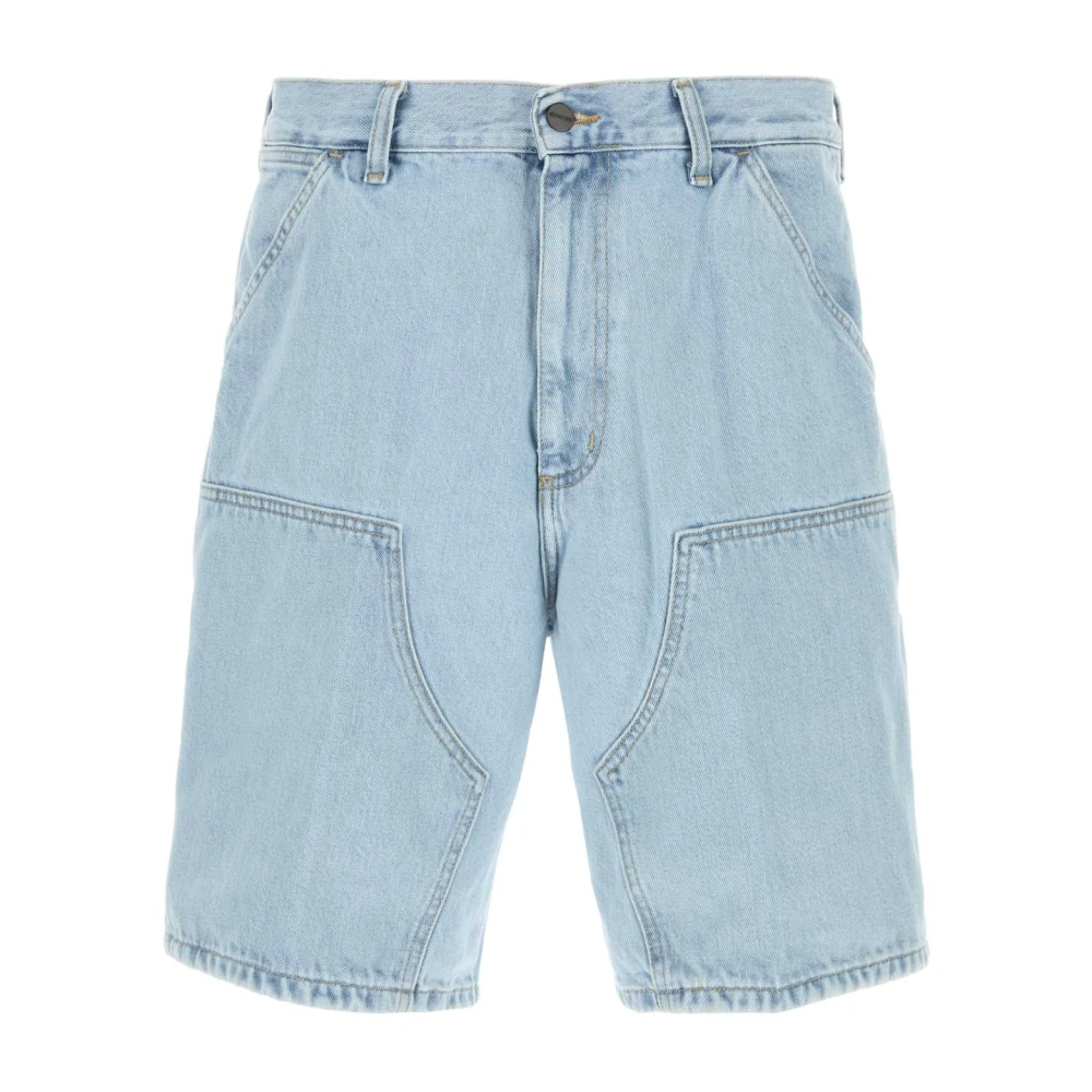 Carhartt WIP Denim Double Knee Short Broek Blue Heren