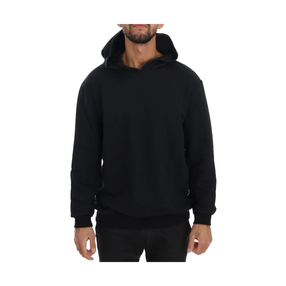 Daniele Alessandrini Men's Black Hooded Gym Sport Casual Jumper - Hoodies - Xl - Sweatshirts & Hoodies