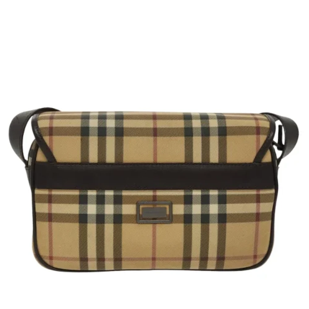 Burberry Vintage Pre-owned Leather shoulder-bags Beige Dames