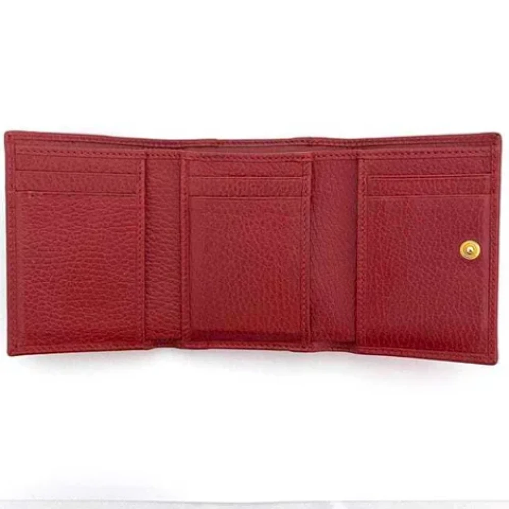 Gucci Vintage Pre-owned Leather wallets Red Dames