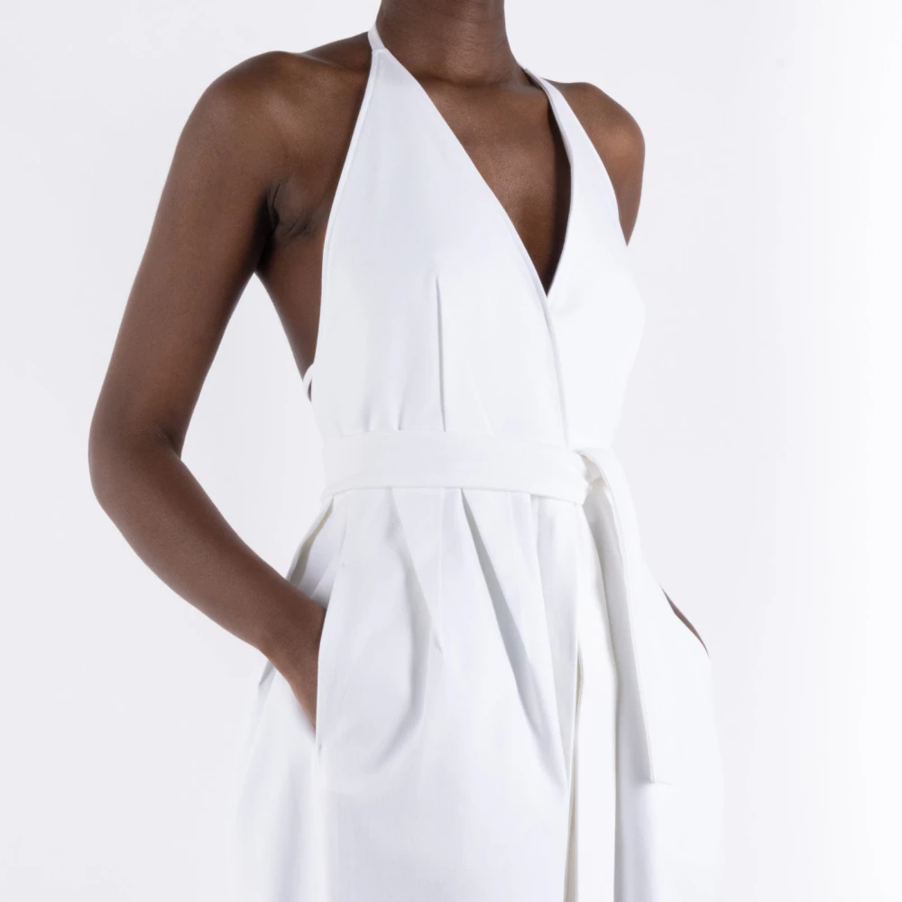 Max Mara Witte Katoenen Jurk White Dames