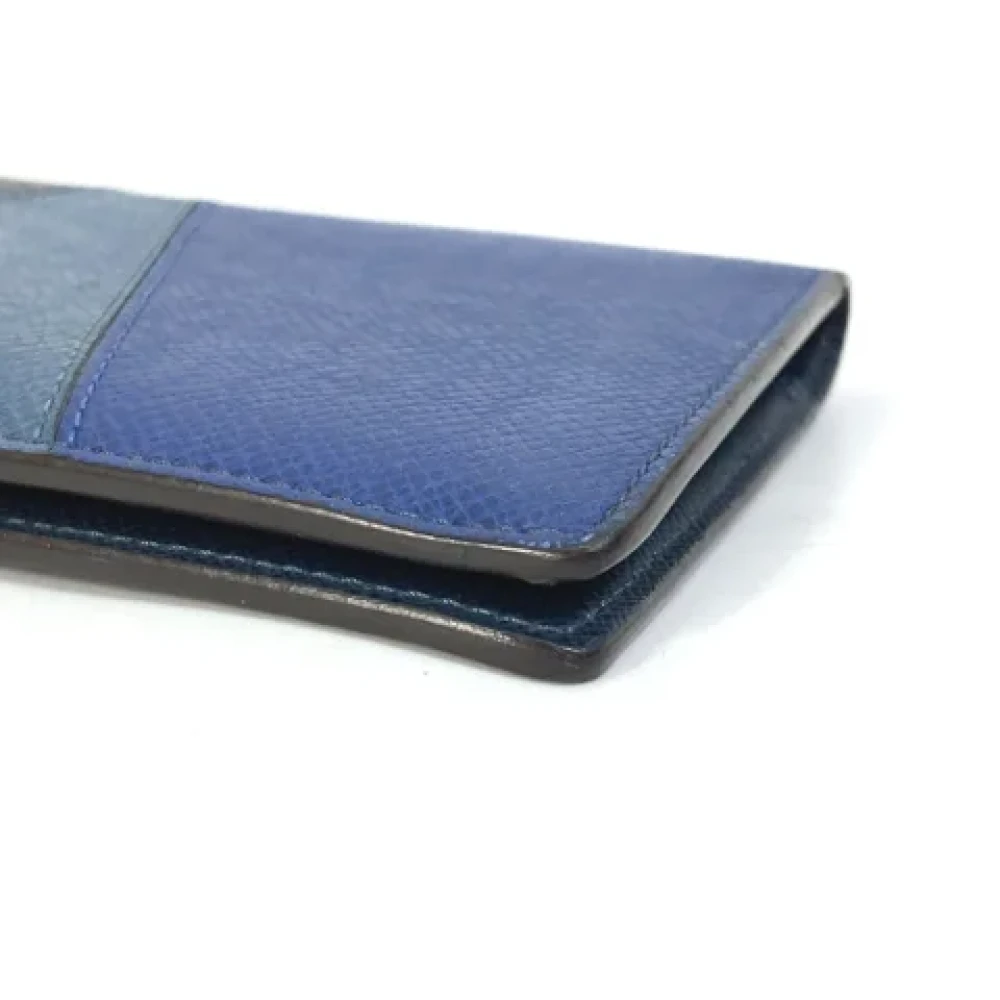 Louis Vuitton Vintage Pre-owned Leather wallets Blue Heren