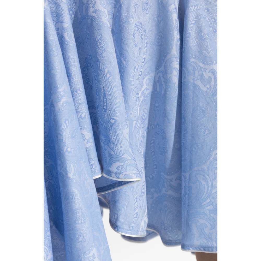 ETRO Katoenen rok met decoratief patroon Blue Dames