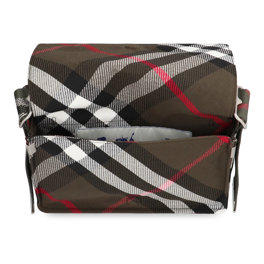 Burberry Stoffen Schoudertas met Motief Green Heren