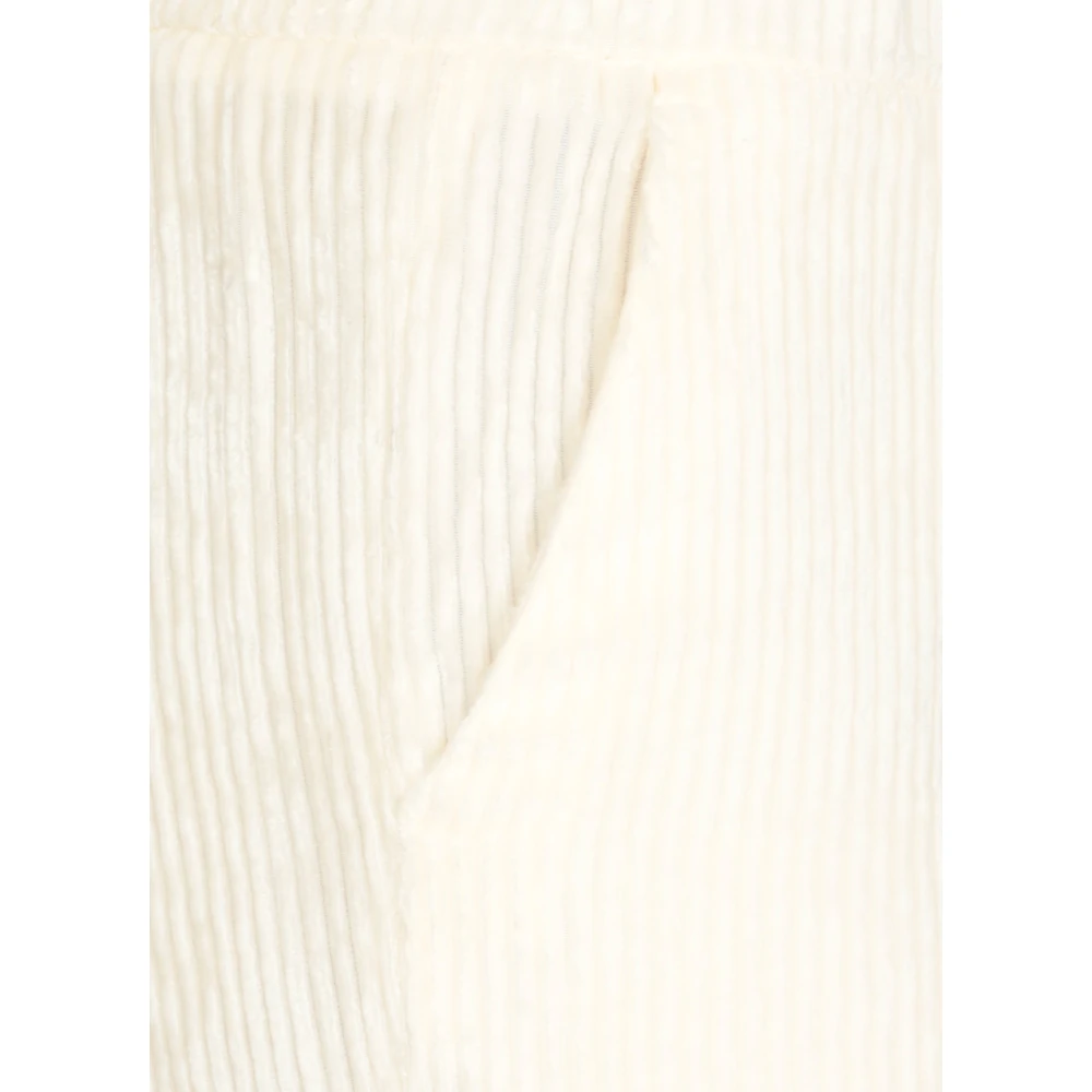 PESERICO Witte viscose broek met trekkoord White Dames