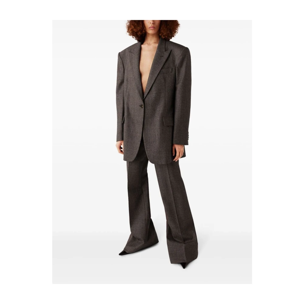 Stella Mccartney Getailleerde Flared Broek Gray Dames