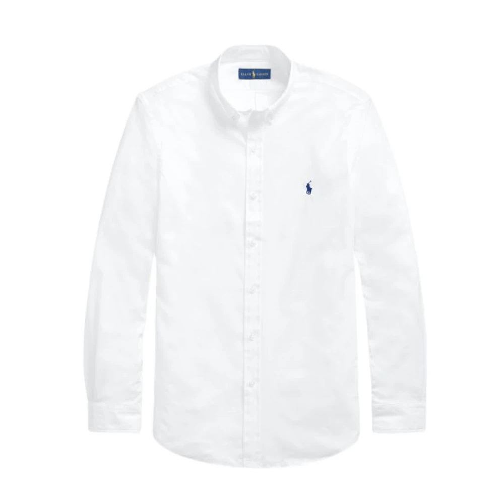 Polo Ralph Lauren Slim Fit Stretch Katoenen Overhemd White Heren
