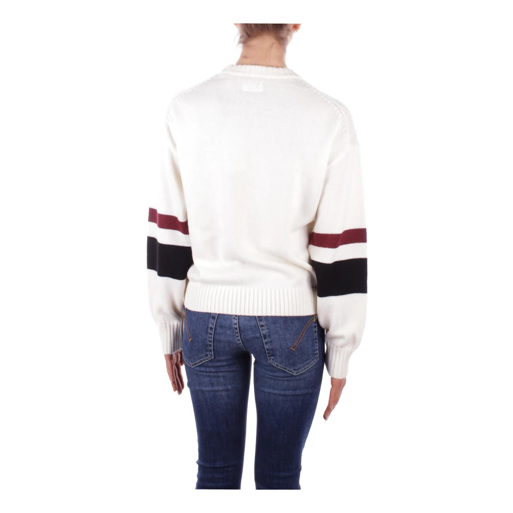 Guess Witte Logo Front Sweater White Dames