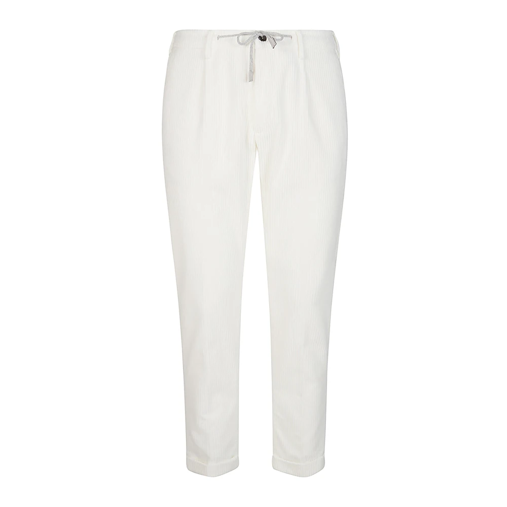 Eleventy Men's White Chinos, W34, Pantalone Jogger