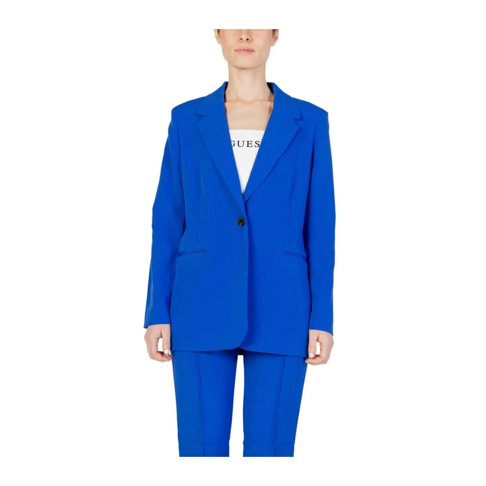 Only Blauwe Polyester Blazer Lente Zomer Collectie Blue Dames