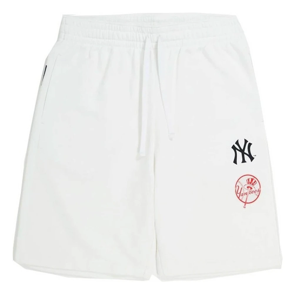 Champion New York Yankees Mlb Team Logo Shorts White Heren