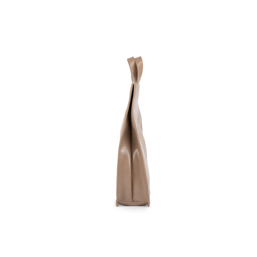 Max Mara Bruine Kunstleren Schoudertas Brown Dames