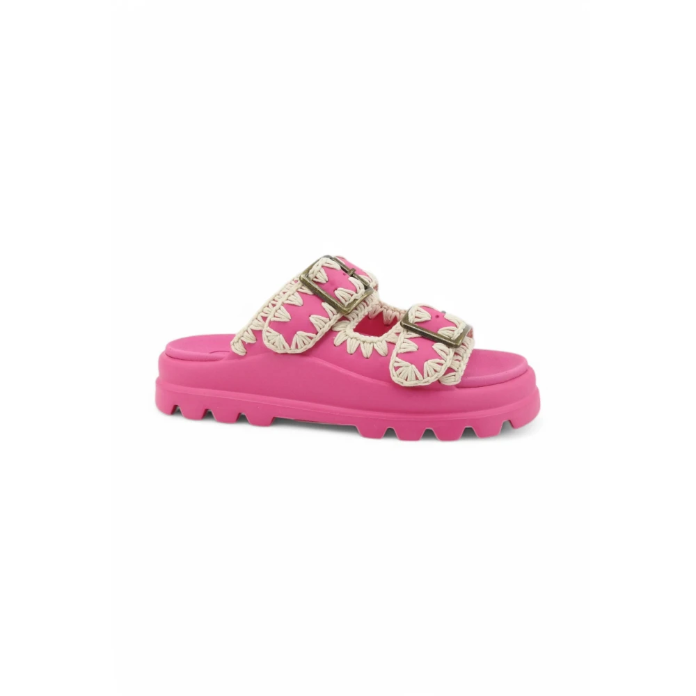 Mou Rosa Double-Buckle Slide