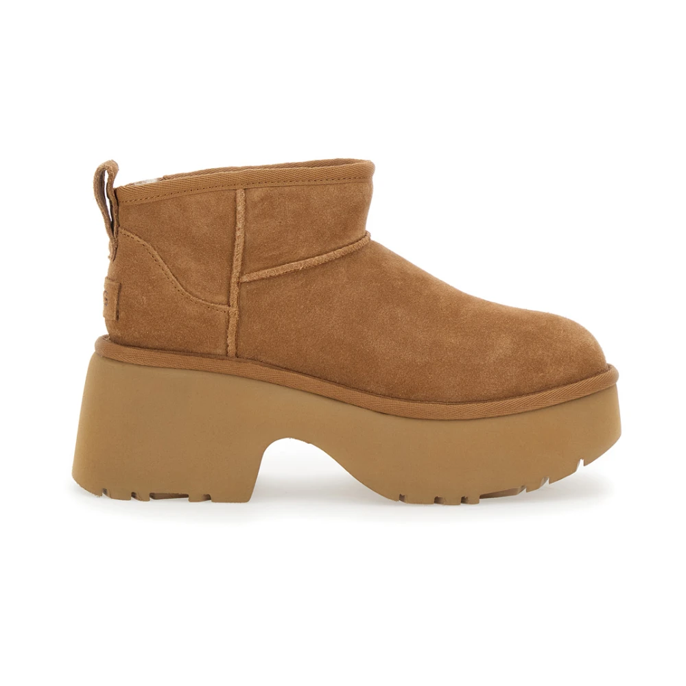 UGG Beige Mocka Mini Stövlar Kvinna Beige, Dam