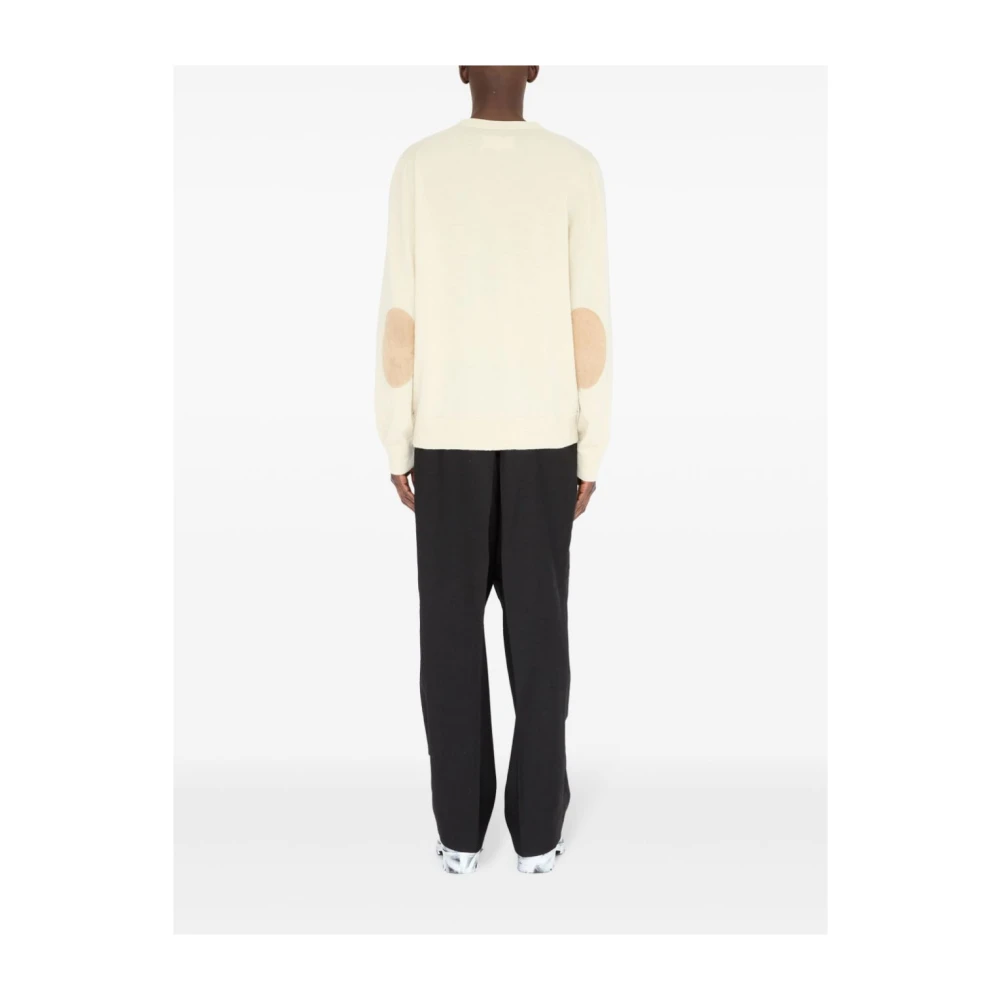 Maison Margiela Luxe Zwarte Gebreide Trui Beige Heren