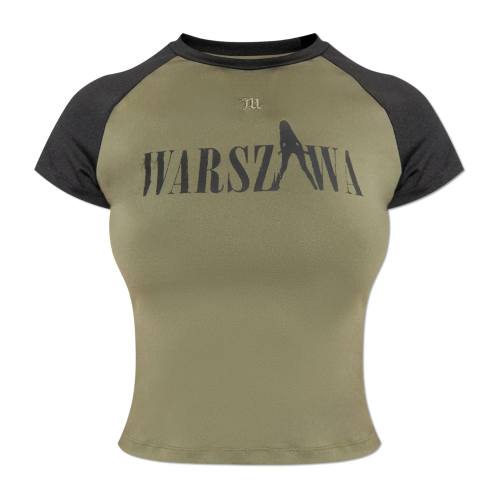 Misbhv T-shirt met print Green Dames