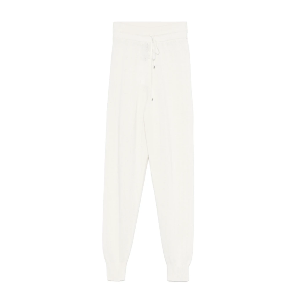 Ermanno Scervino Vita Pointelle-Stickade Byxor med Ränder White, Dam