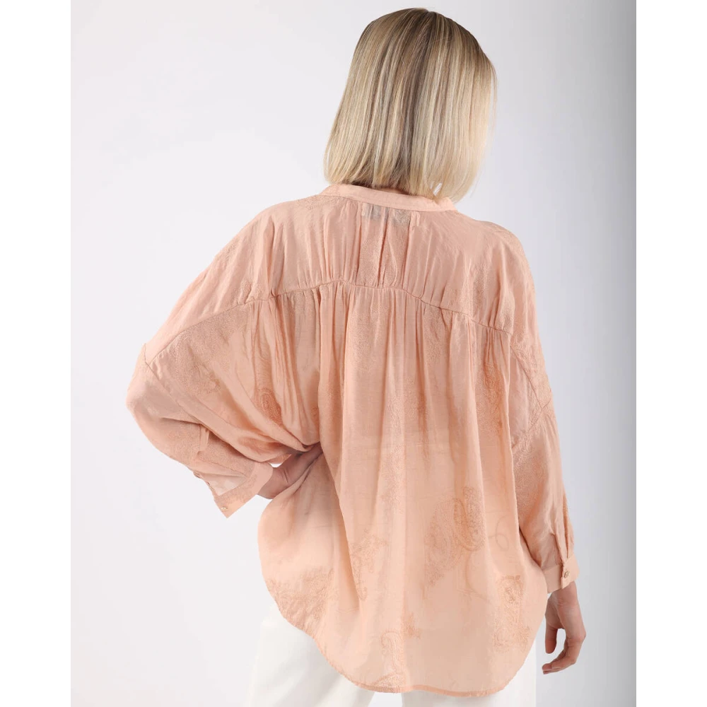 Nukus Geborduurde Rosan Blouse Pink Dames