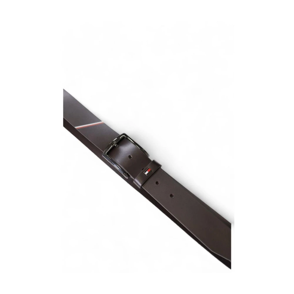Tommy Hilfiger Klassieke Bruine Leren Riem Brown Heren