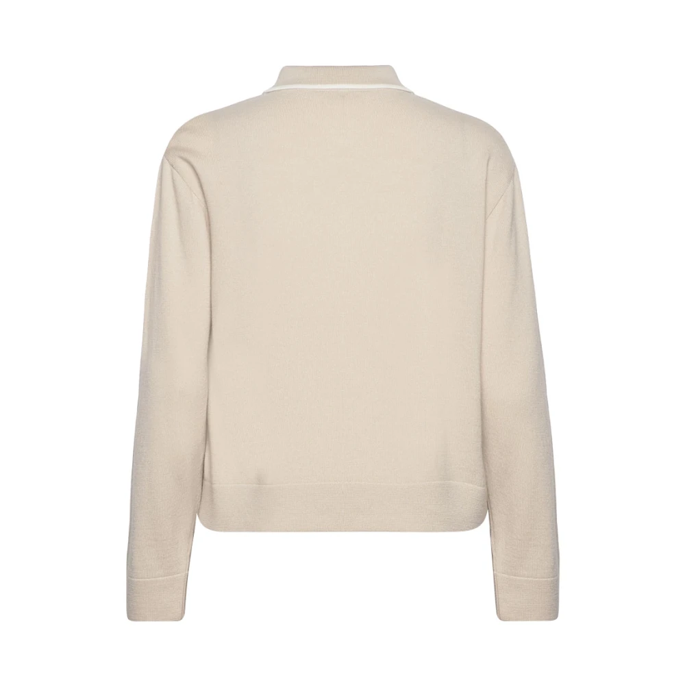 Busnel Angelika Beige Cardigan met Gouden Knopen Beige Dames