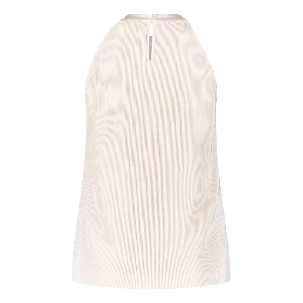 Betty & Co Chic Geplooid Blousetop Beige Dames