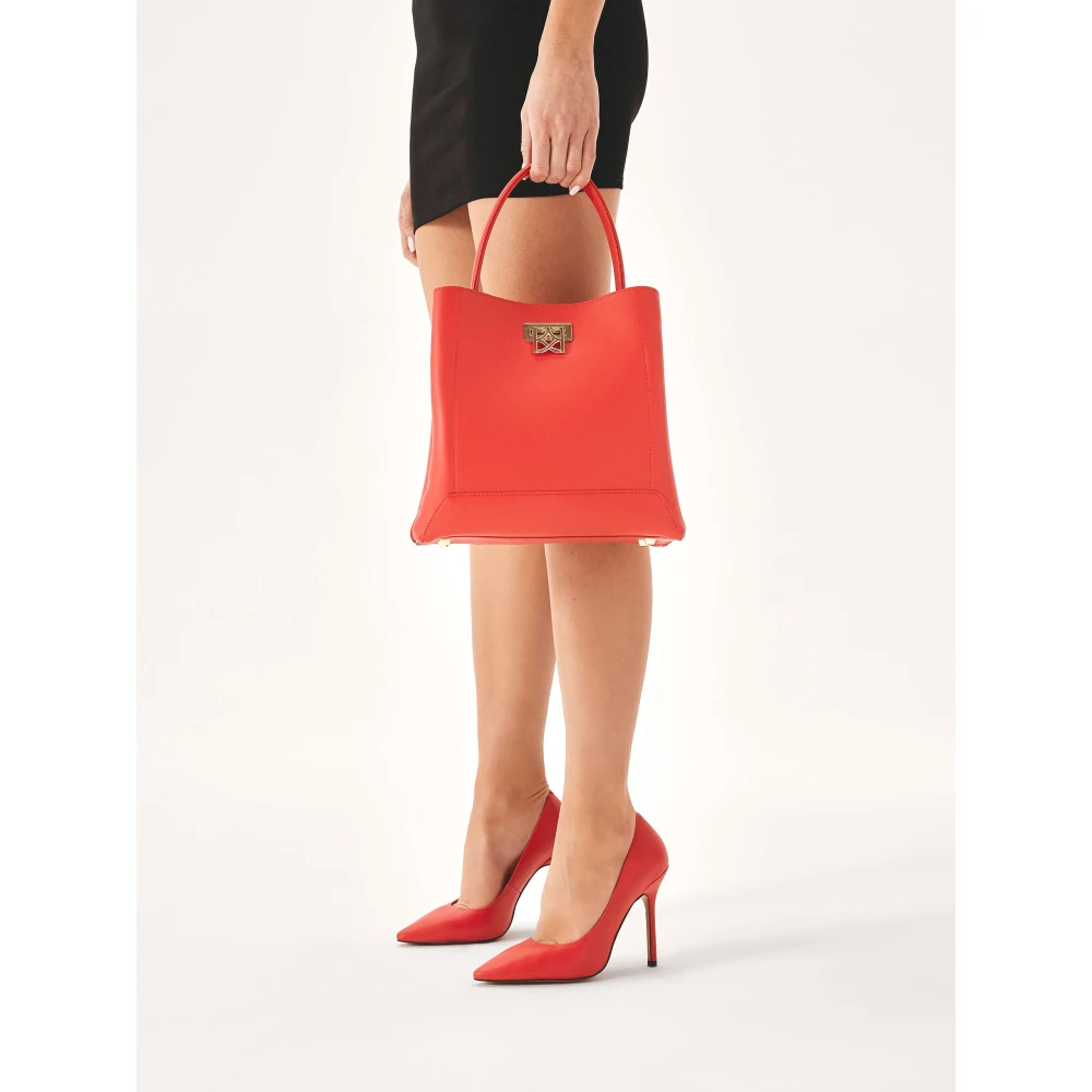 Kazar Rode handtas met stijve bodem Red Dames