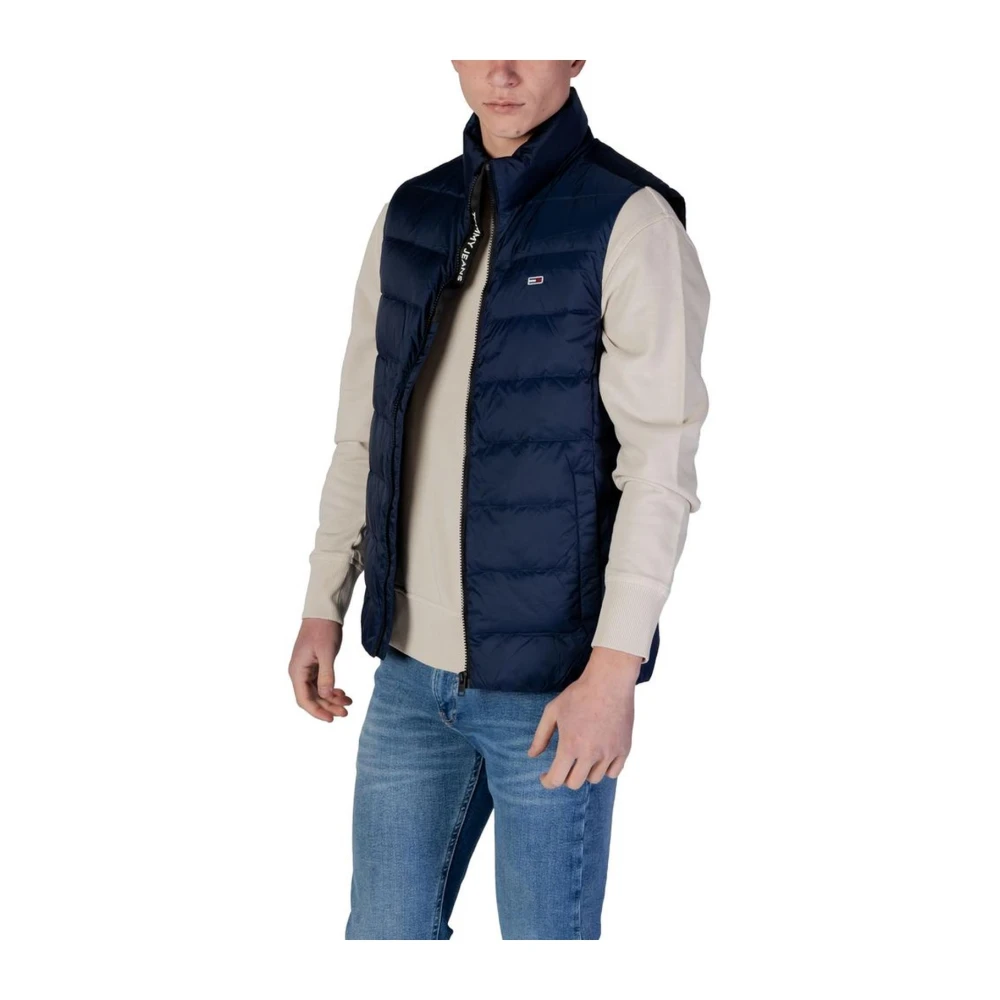 Tommy Jeans Blauwe Lichtgewicht Polyamide Jas Heren Collectie Blue Heren