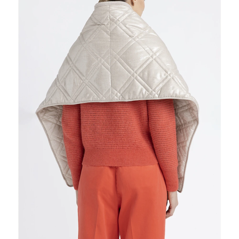 PESERICO Gelamineerde gewatteerde maxi-sjaal Beige Dames