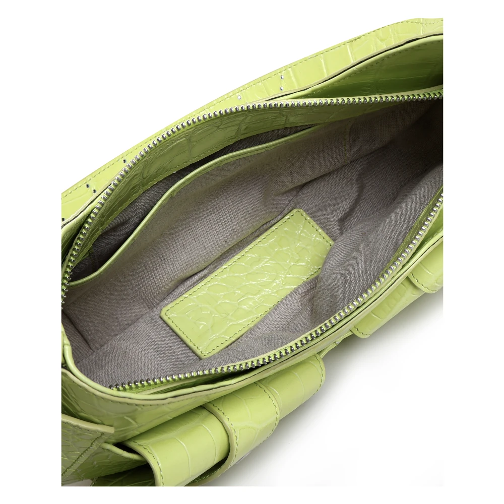 Biasia Kiwi Leren Schoudertas met Banddetail Green Dames