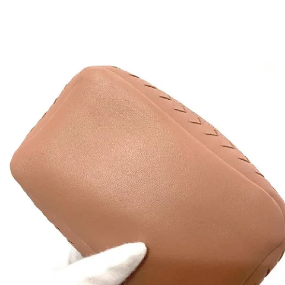 Bottega Veneta Vintage Pre-owned Leather pouches Beige Dames
