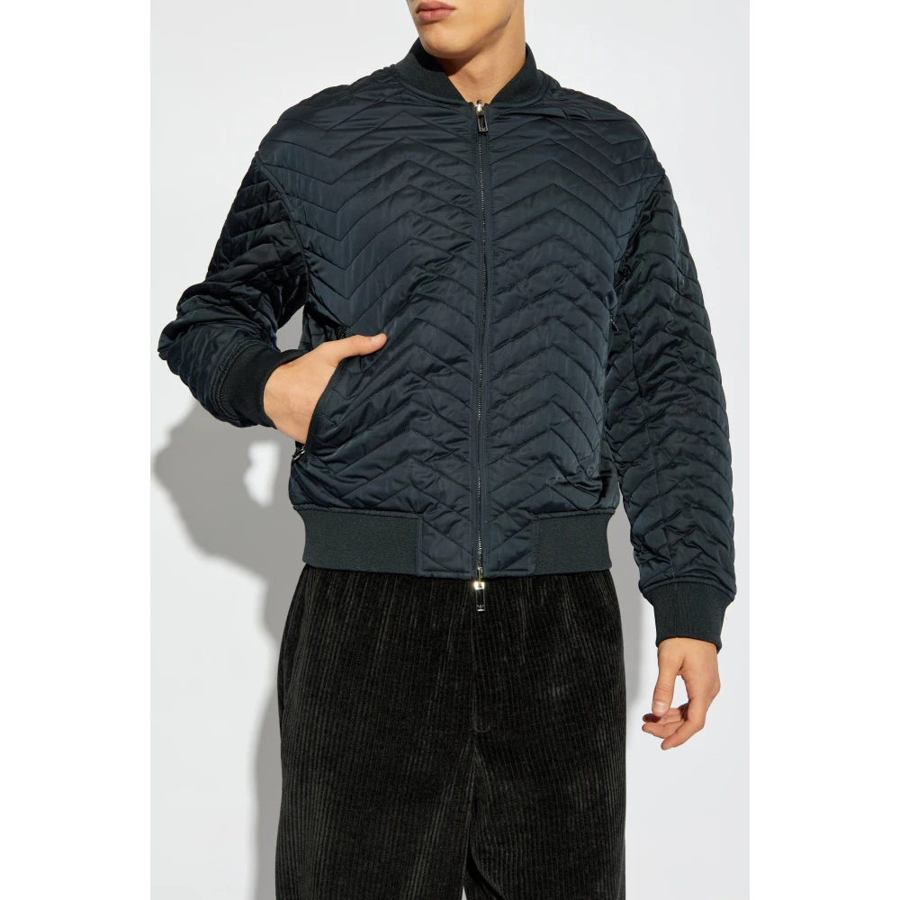 Emporio Armani Omkeerbare bomberjack Blue Heren