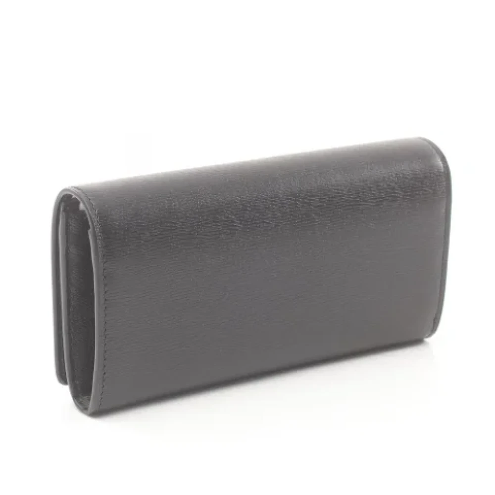 Gucci Vintage Pre-owned Leather wallets Black Dames