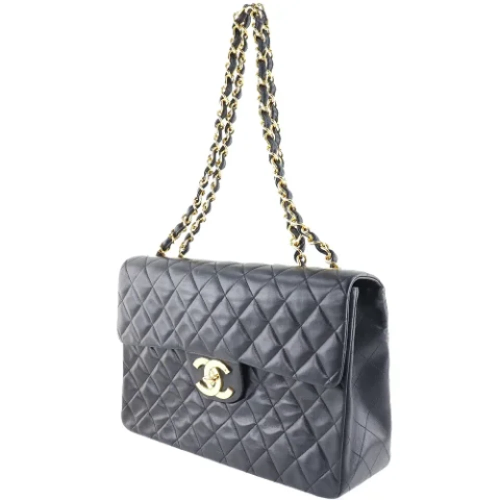 Chanel Vintage Pre-owned Leather shoulder-bags Black Dames