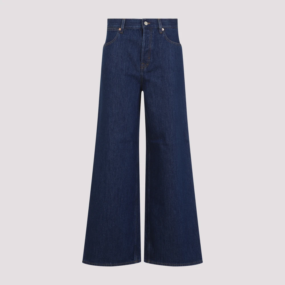 Gucci Wide Leg Denim Broek Blue Dames