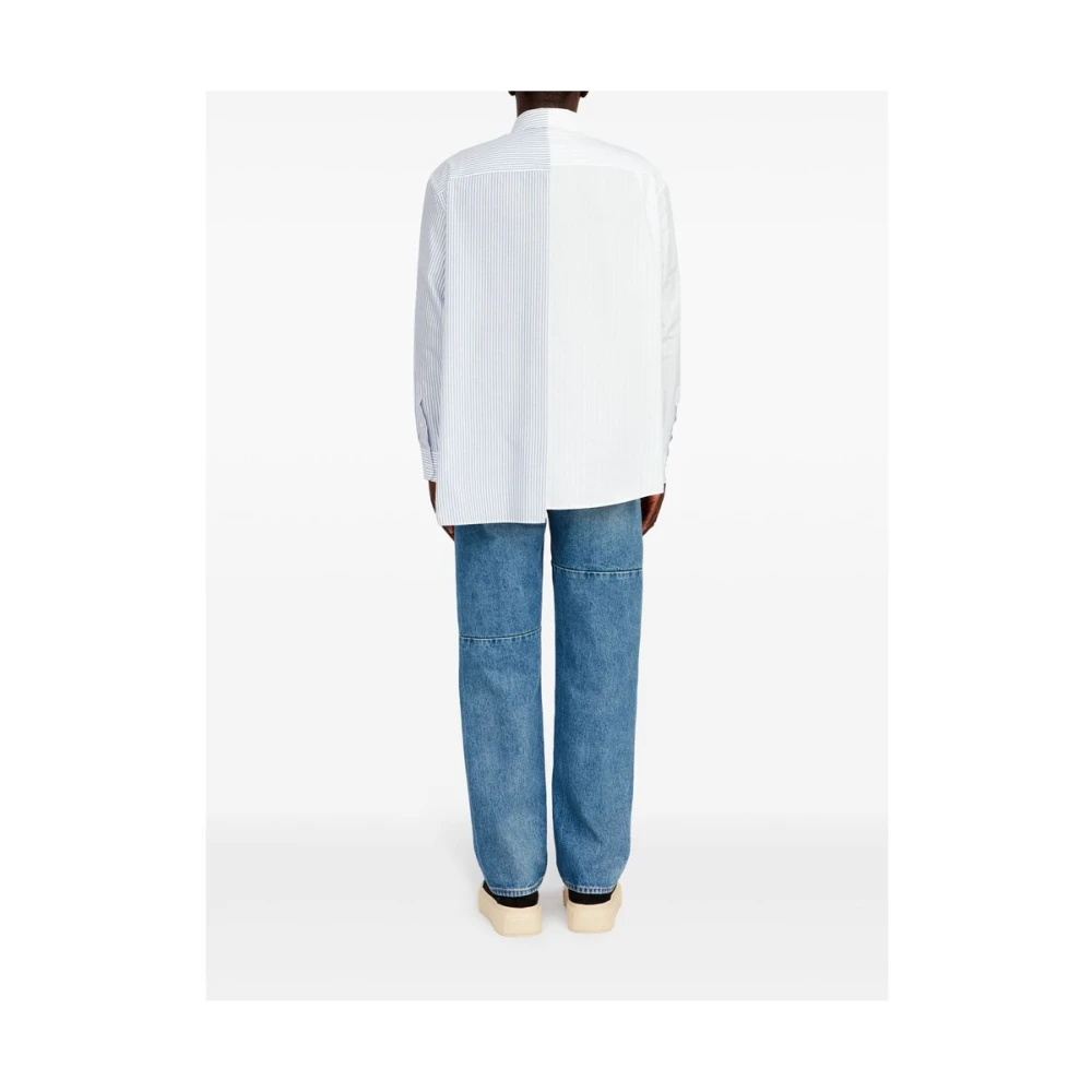 MM6 Maison Margiela Blauw Wit Gestreept Overhemd van Katoen Multicolor Heren