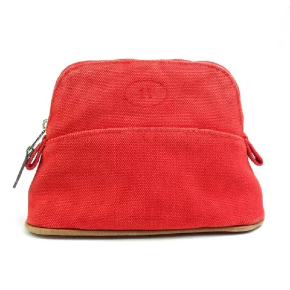 Hermès Vintage Pre-owned Cotton clutches Red Dames