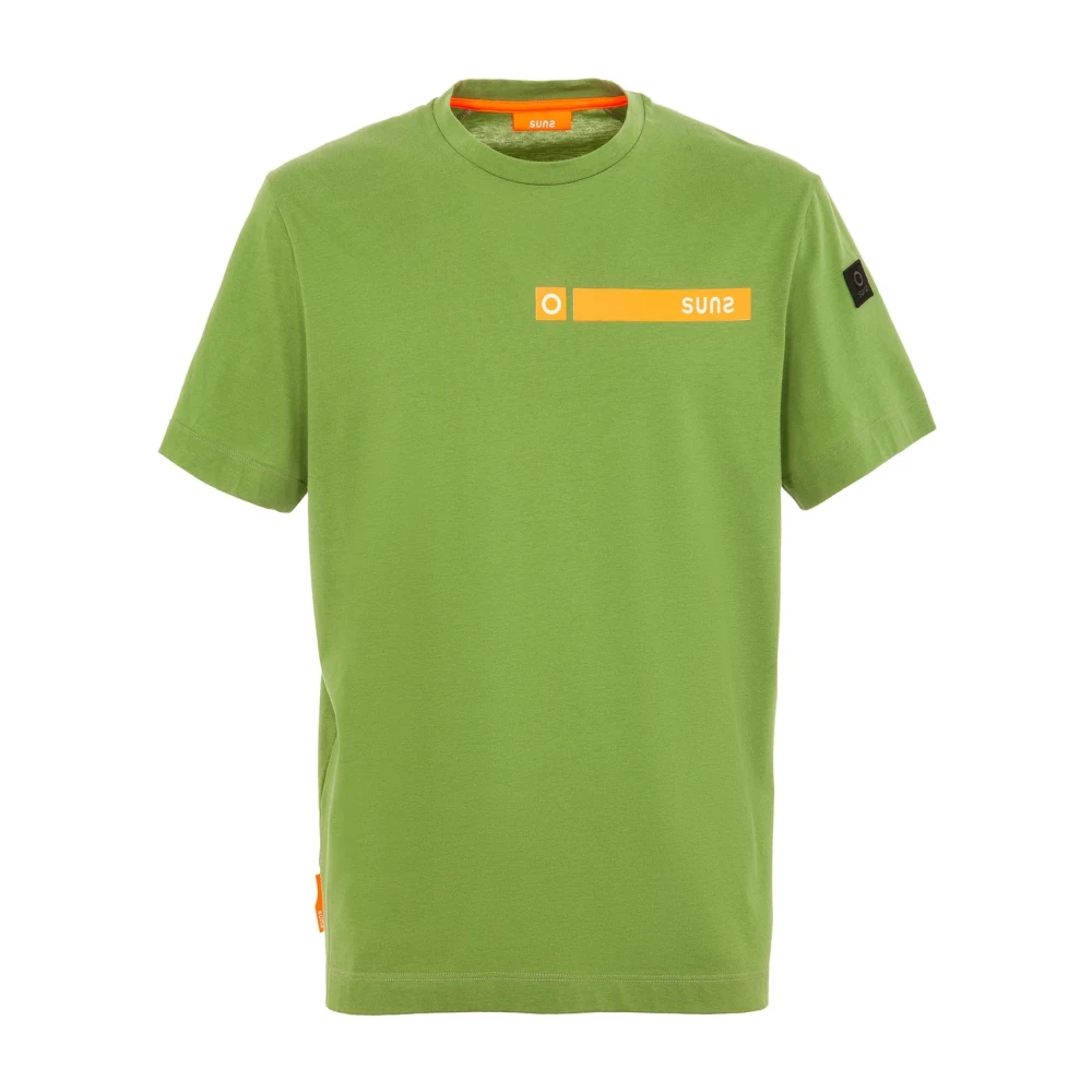 Suns Casual Katoenen T-shirt Green Heren