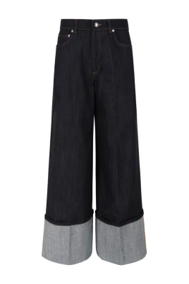 Raw Turn-Up Jeans