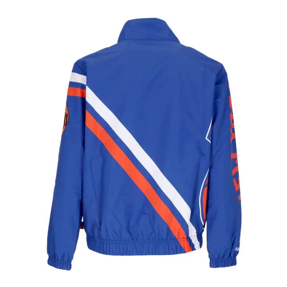 Mitchell & Ness NBA Exploded Logo Windbreaker Jas Blue Heren