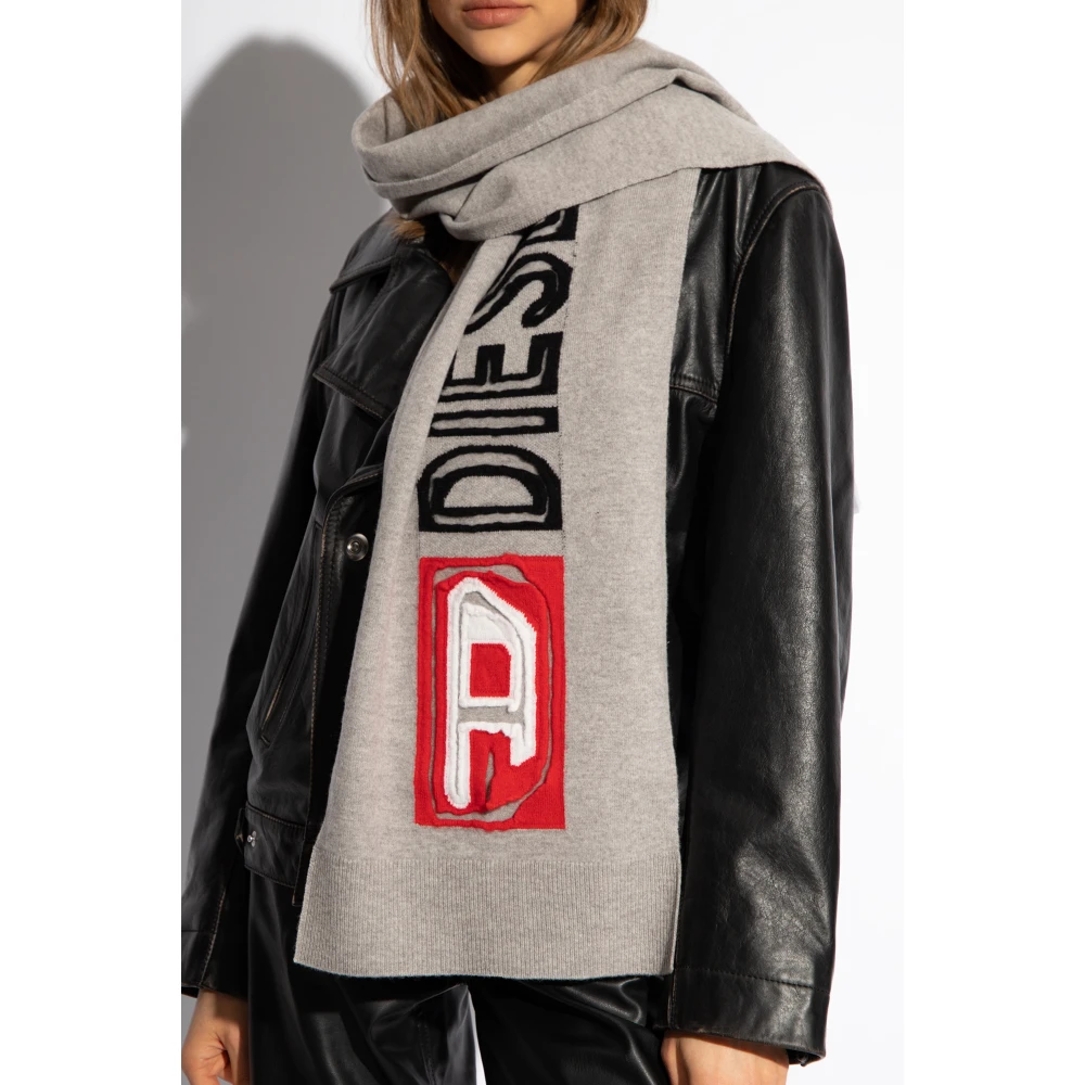 Diesel K-Peff sjaal Gray Unisex