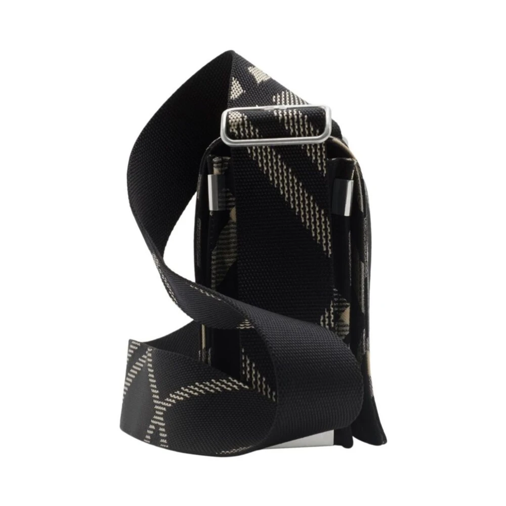 Burberry Zwart Beige Ruitpatroon Heuptas Black Heren