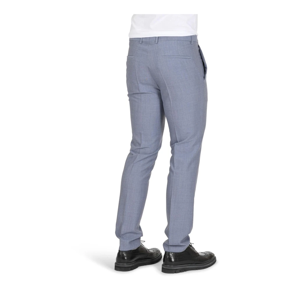 Hugo Boss Lichtblauwe Wollen Broek Blue Heren
