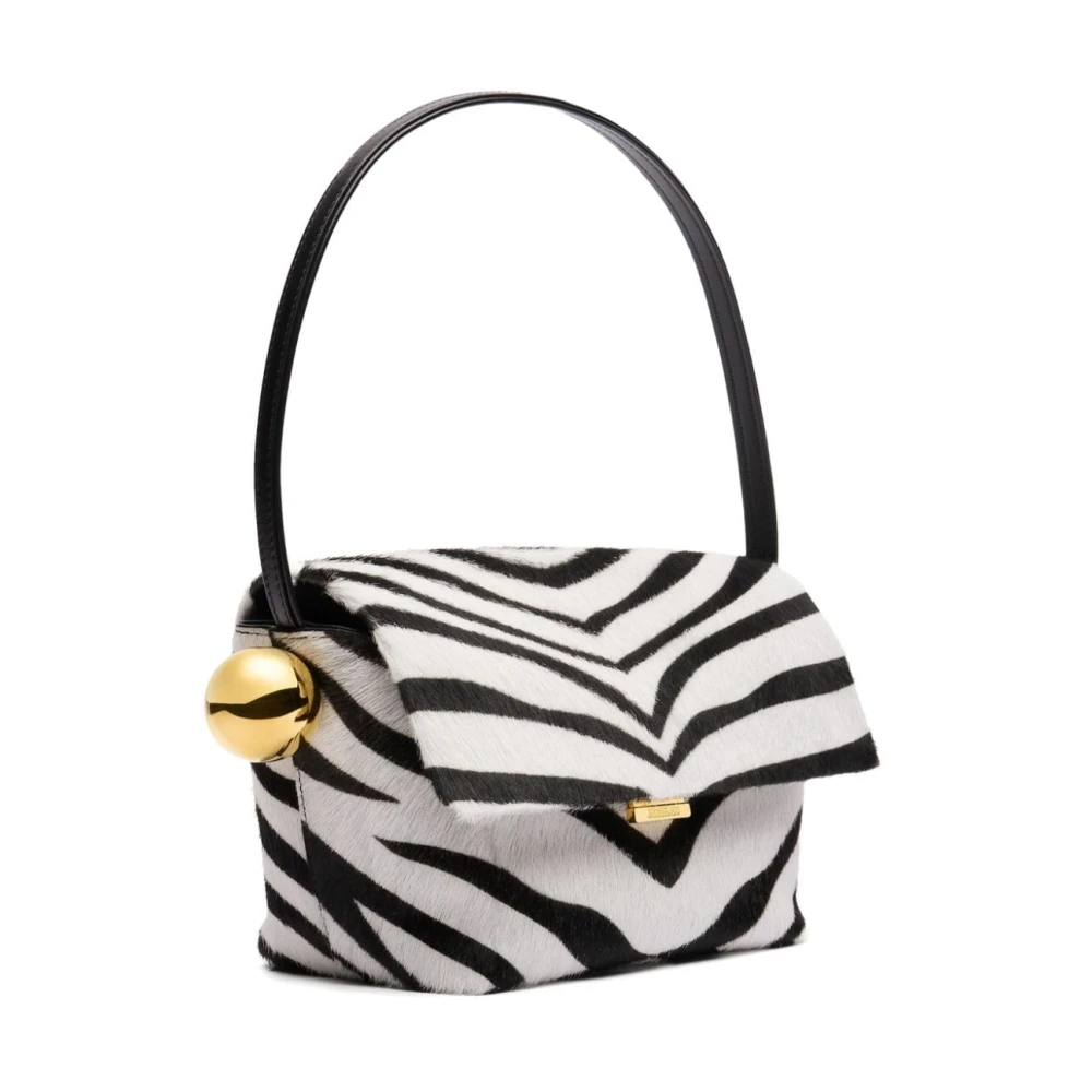 Jacquemus Zebra Print Pony Hair Tas Black Dames