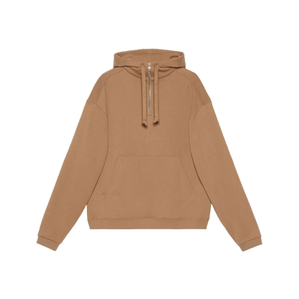 Gucci Bruine logo-print hoodie Brown Dames