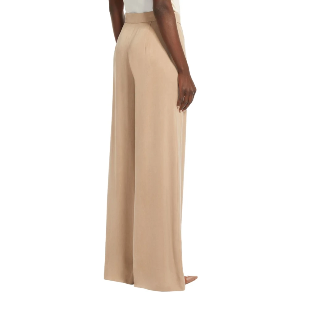 Max Mara Studio Klassieke Zwarte Broek Beige Dames