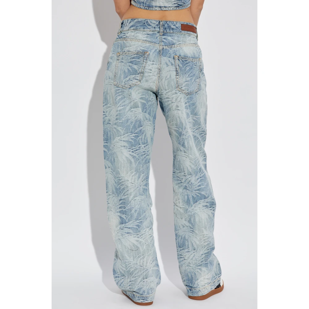 Palm Angels Jeans met rechte pijpen Blue Dames